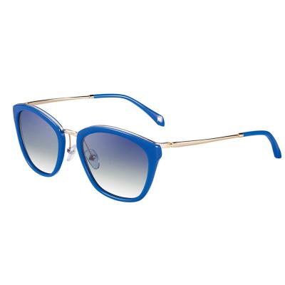 H8328 Women's Spring Hinge blue Hybrid Full Rim Cat Eye Luxury Sunglasses Eyewear