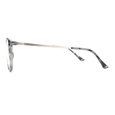 H20248(1) Unisex Polarized gray tortoiseshell Hybrid Full Rim Round Modern Sunglasses Eyewear