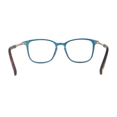 H20251(1) Unisex Spring Hinge teal / blue-green Hybrid Full Rim Square Modern Sunglasses Eyewear