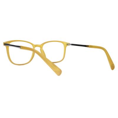 H20249(1) Unisex Premium Quality mustard yellow Hybrid Full Rim Square Modern Sunglasses Eyewear
