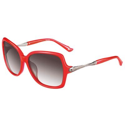 H8322 Women's Premium Quality red Hybrid Full Rim Square Luxury Sunglasses Eyewear
