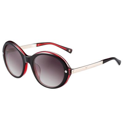 H8323 Women's Lightweight black Hybrid Full Rim Round Luxury Sunglasses Eyewear