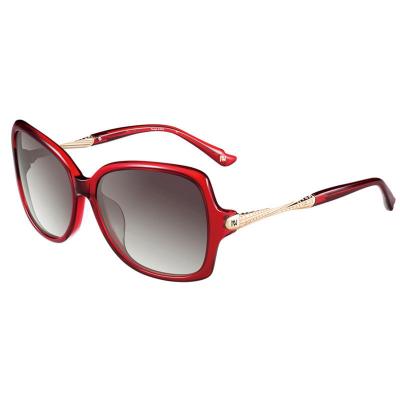 H8322 Women's Premium Quality red Hybrid Full Rim Square Luxury Sunglasses Eyewear