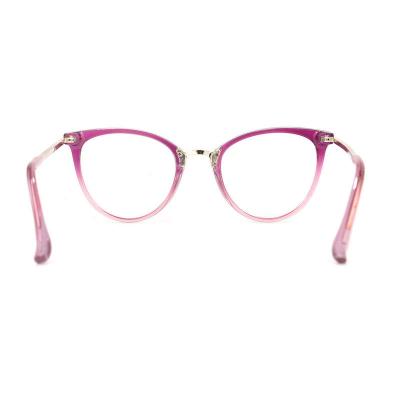 H20247(1) Women's Lightweight purple-pink gradient Hybrid Full Rim Cat Eye Modern Sunglasses Eyewear
