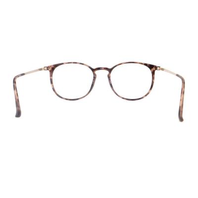 H20248(2) Unisex Lightweight gray tortoiseshell Hybrid Full Rim Round Modern Sunglasses Eyewear