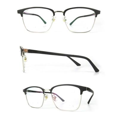 H20238 Unisex Premium Quality black Hybrid Semi Rimless Square Vintage Sunglasses Eyewear