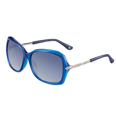 H8301 Women's Hand Polished blue Hybrid Full Rim Square Luxury Sunglasses Eyewear
