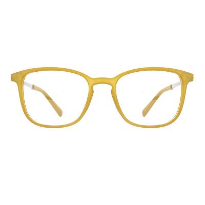 H20249(1) Unisex Premium Quality mustard yellow Hybrid Full Rim Square Modern Sunglasses Eyewear