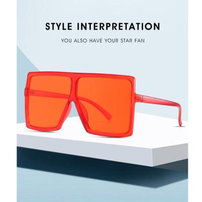 H78 Unisex UV400 Protection red Hybrid Full Rim Square Modern Sunglasses Eyewear