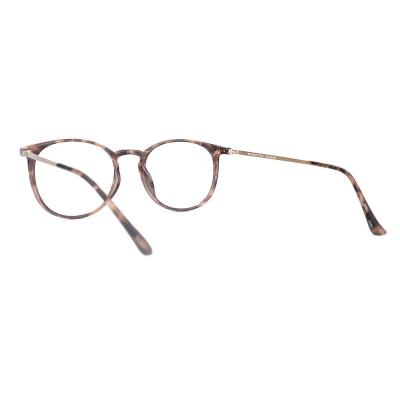 H20248(2) Unisex Lightweight gray tortoiseshell Hybrid Full Rim Round Modern Sunglasses Eyewear