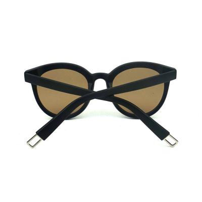 P10372 black round pc/tr90 sunglasses