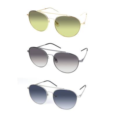M10741 silver aviator metal sunglasses