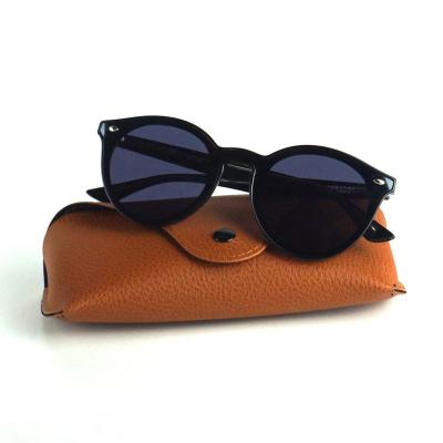 P10467 black round pc/tr90 sunglasses