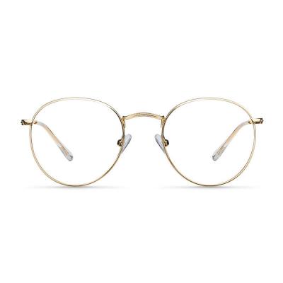 M10664 gold round metal sunglasses