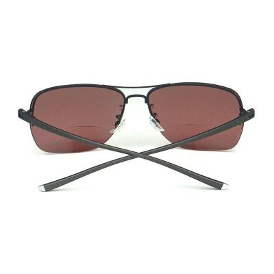 M10691 black rectangular metal sunglasses