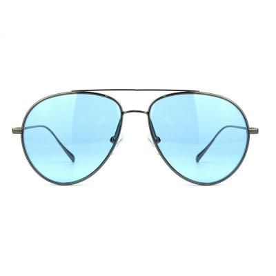 M10505 gray aviator metal sunglasses