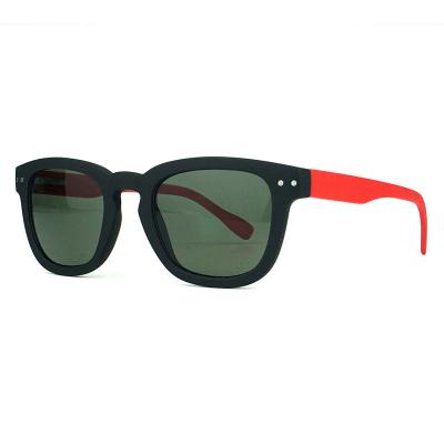 P10383 black square pc/tr90 sunglasses