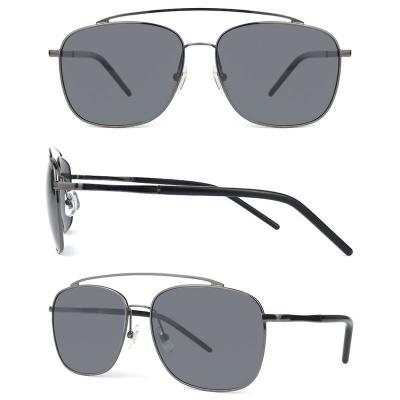 M10741 silver aviator metal sunglasses