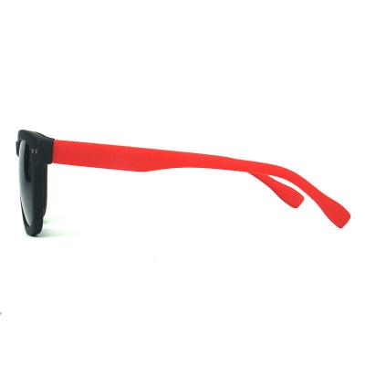 P10383 black square pc/tr90 sunglasses