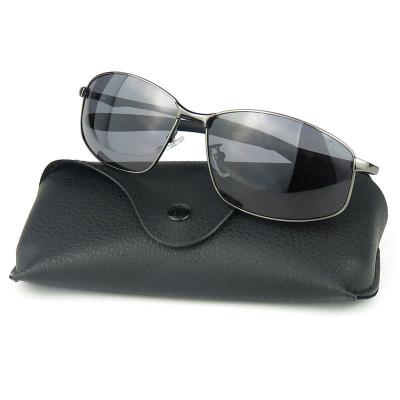M10740 gray rectangular metal sunglasses