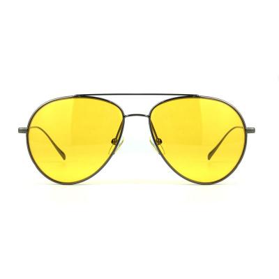 M10505 gray aviator metal sunglasses