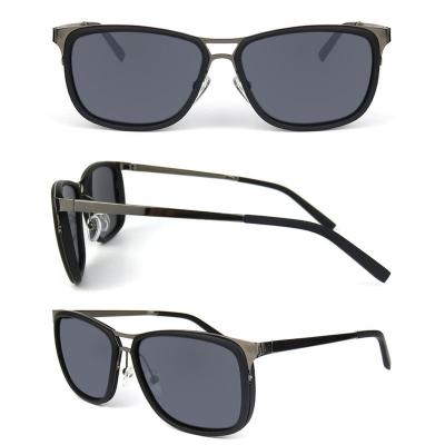 M10480 black square metal sunglasses