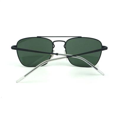 M10696 black square metal sunglasses