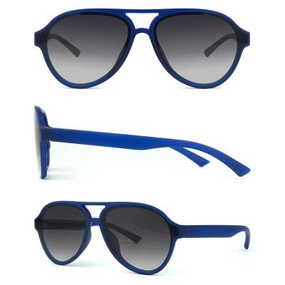 P10490 navy blue aviator pc/tr90 sunglasses