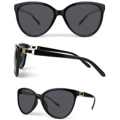 P10512 black cat eye pc/tr90 sunglasses