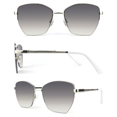 M10748 silver cat eye metal sunglasses