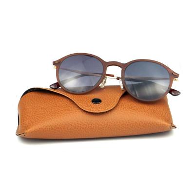 P10411 brown round pc/tr90 sunglasses