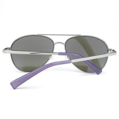 M10736 silver aviator metal sunglasses