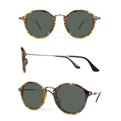 P10123 tortoise round pc/tr90 sunglasses