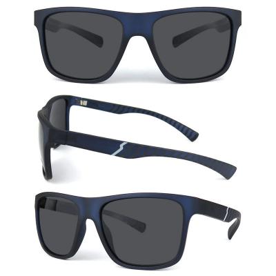 P10525 navy blue rectangular pc/tr90 sunglasses