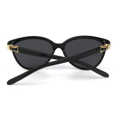 P10512 black cat eye pc/tr90 sunglasses