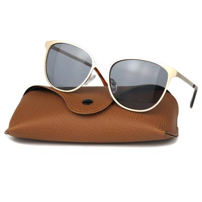 M10717 gold square metal sunglasses