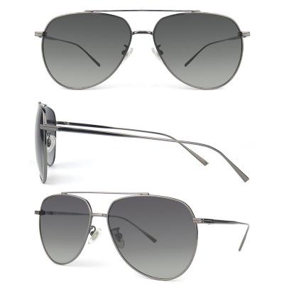 M10737 gray aviator metal sunglasses