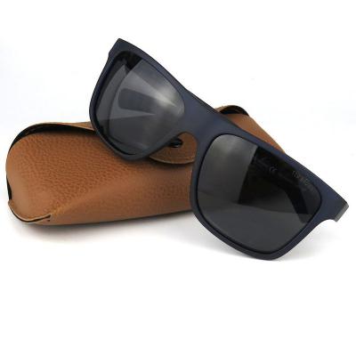 P10525 navy blue rectangular pc/tr90 sunglasses