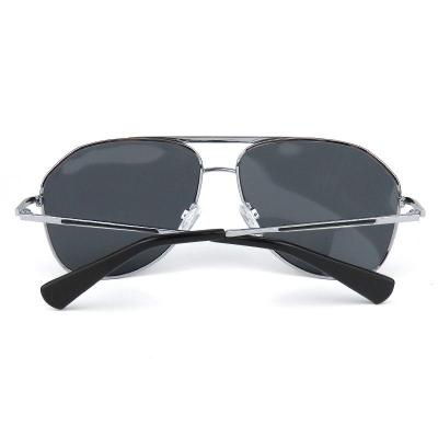 M10714 silver geometric metal sunglasses