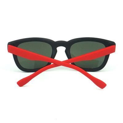 P10383 black square pc/tr90 sunglasses