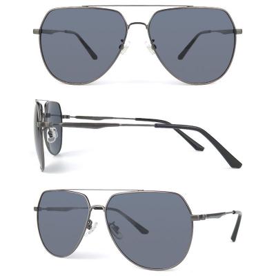 M10744 gray aviator metal sunglasses