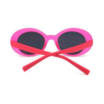 P10486 pink oval pc/tr90 sunglasses