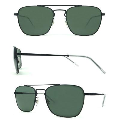 M10696 black square metal sunglasses