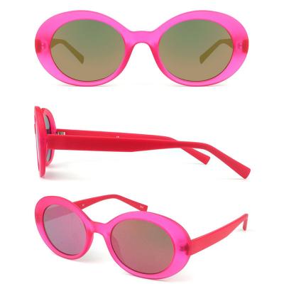 P10486 pink oval pc/tr90 sunglasses