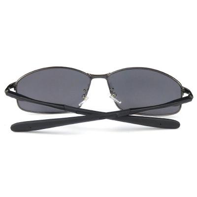 M10740 gray rectangular metal sunglasses