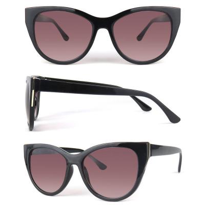 P10587 black cat eye pc/tr90 sunglasses