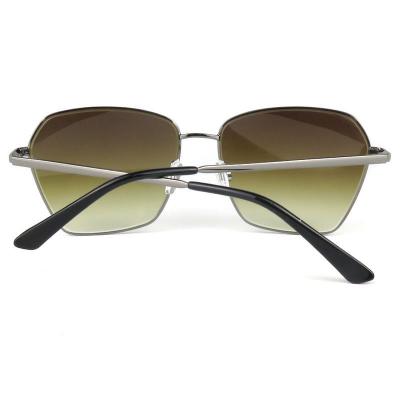 M10800 gray geometric metal sunglasses