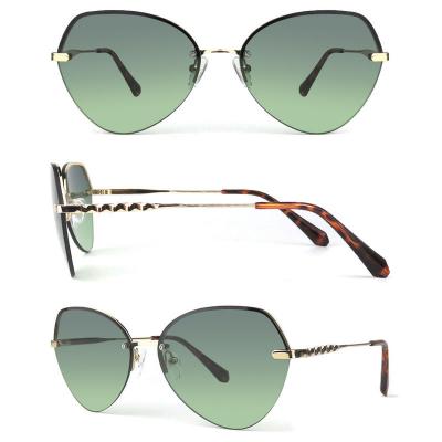 M10768 gold cat eye metal sunglasses