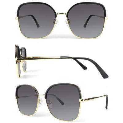 M10806 gold square metal sunglasses