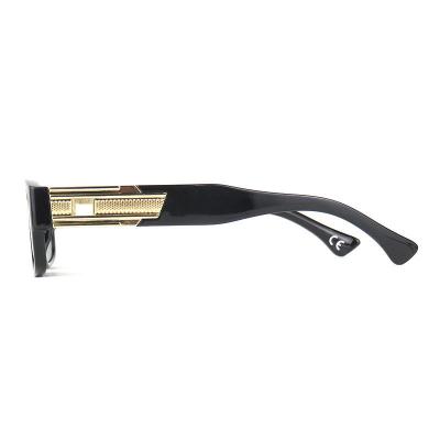 P10593 black rectangular pc/tr90 sunglasses